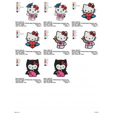 Package 4 Hello Kitty 06 Embroidery Designs